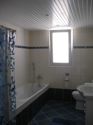 De badkamer van het vakantiehuis